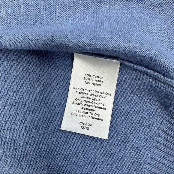 Talbots Women’s NWT Blue Y2K Mid-Length Open Front Cardigan Sweater Small/C37 - Picture 7 of 10